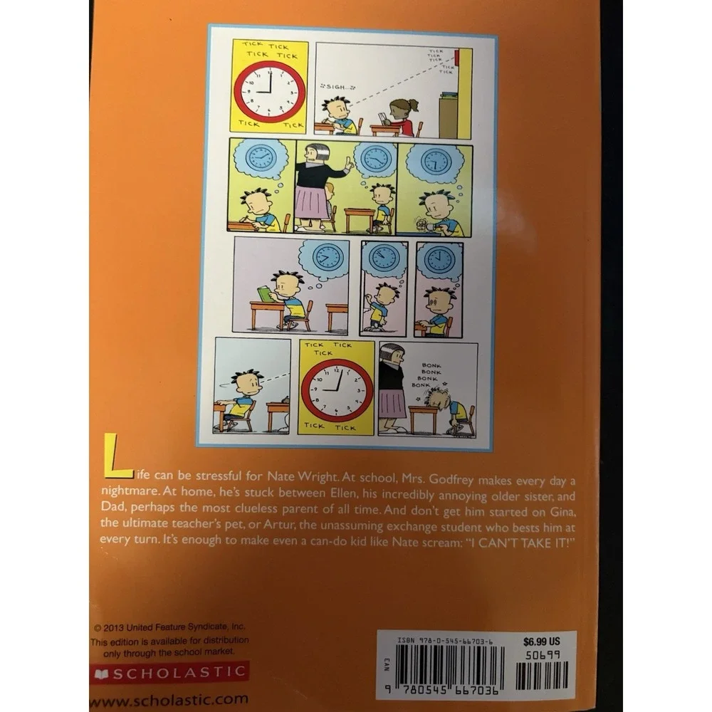 BIG NATE Book Lot of 5 by Lincoln Peirce – Funny Comic Series‎ – Scholastic Kids